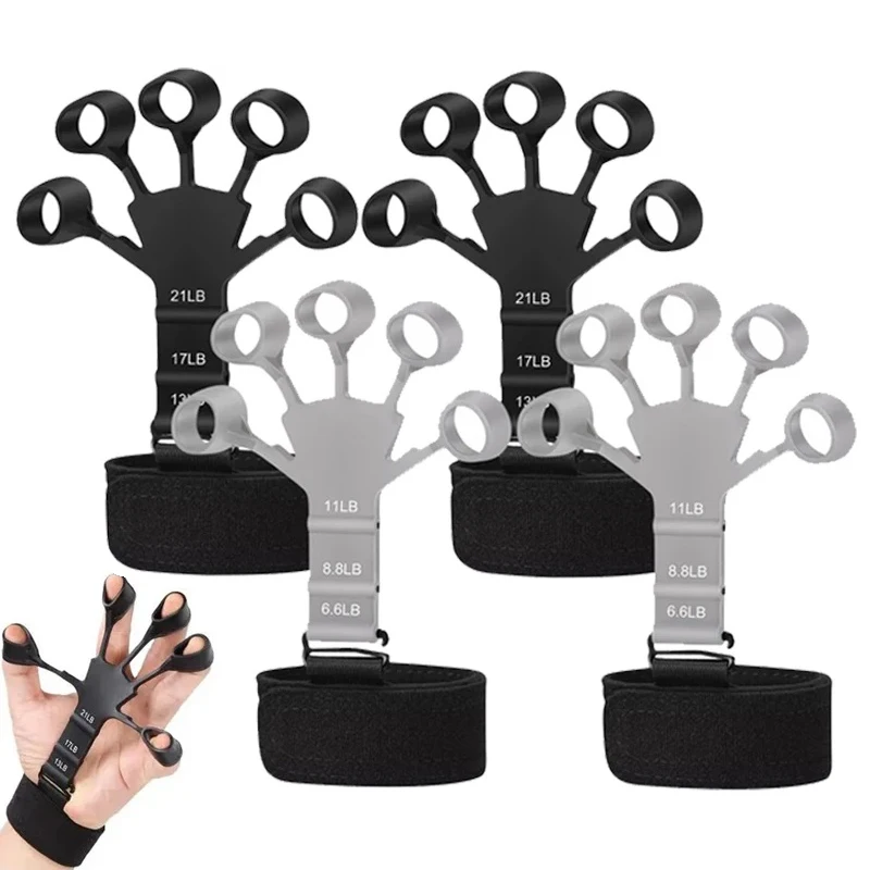 

Fingers Rubber Flex Guitar Gripper Strengthener Hand Resistant Finger Gripster Trainer Expander Exerciser Elastic 6 Levels Grip