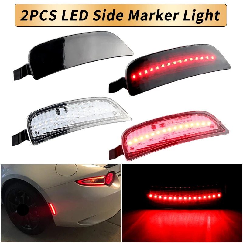 2 шт. для Mazda Miata MX-5 2016 2017 2018 2019 2020 2021 дымчатый/прозрачный объектив задний красный