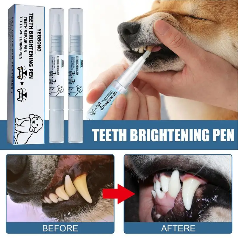 

Pets Dog Teeth Cleaning Whitening Pen Teeth Cleaning Pen Suitable For All Pets Dogs Cats Natural Plants Tartar Remover Tool
