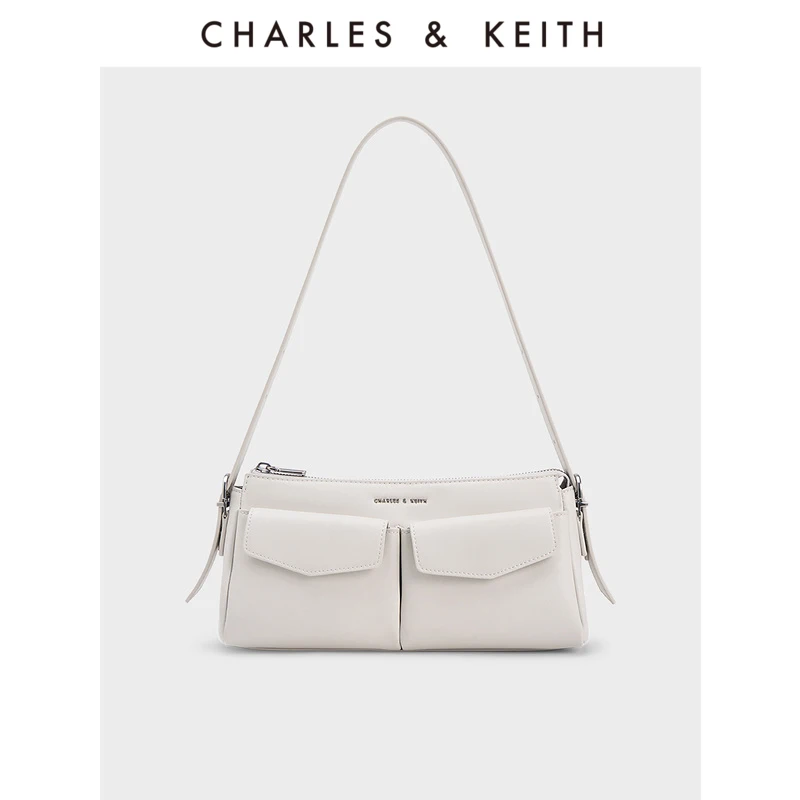 

CHARLES＆KEITH New Arrival for Spring 2023 CK2-20160119 Zip Chain Chain One Shoulder Underarm Bag For Women