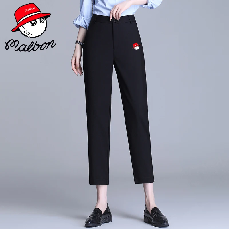 2023 Spring Women's Casual Pants Black Summer Women's High-waisted Slim Stretch Nine-point Pants