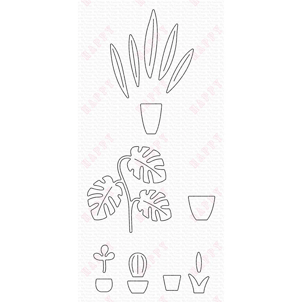 

2022 Potted Plants Die namics Metal Dies Scrapbook Diy Decoration Diary Paper Template Embossing Album Greet Craft Card Mould