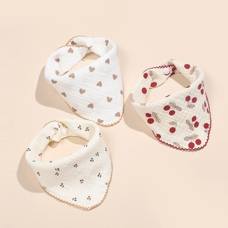 

Baby Bibs Cotton Baby Drooling Bib Triangle Scarf Comfortable Drool Teething Bib Burp Cloth Breathable Saliva Towel