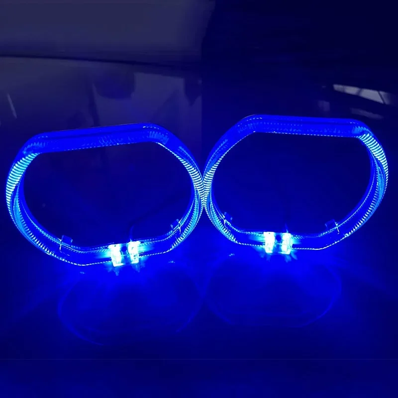 

Квадратная светодиодная направляющая 120 мм «ангельские глазки» с акриловой крышкой DRL Halo Ring Kit Light Super Bright Headlight Angel Eye Retrofit DC 12-24V