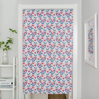 kitchen curtains short styles door curtain pink flower printing pastoral hanging cloth art feng shui toilet half