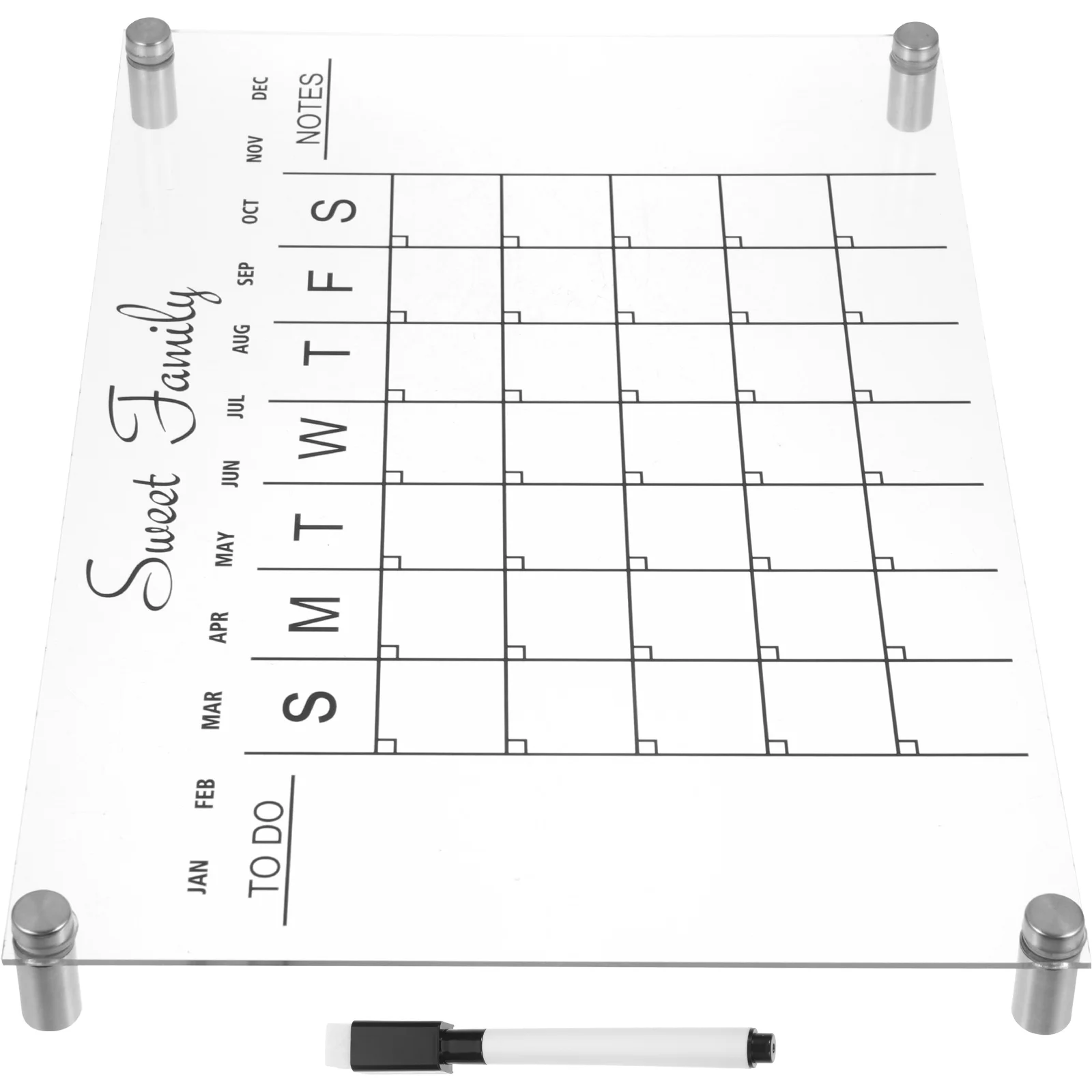 

Transparent Writing Clear Fridge Calendar Dry Erase Office Supplies Digital Planner Wall Acrylic Whiteboard Erasable Whiteboard