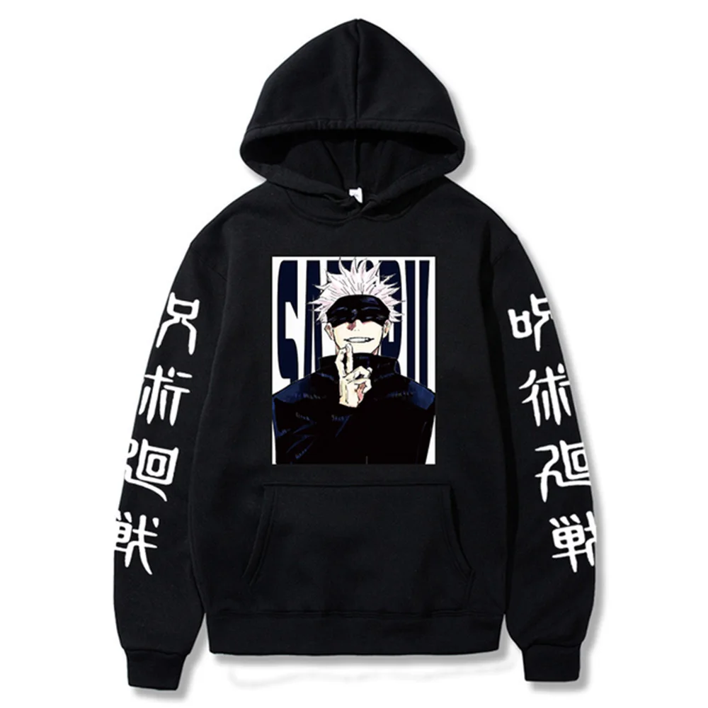 

2023 Japanese Anime Hoodies Jujutsu Kaisen Satoru Gojo Graphic Hoodie Anime Streetwear Harajuku Sweatshirts Male Tops
