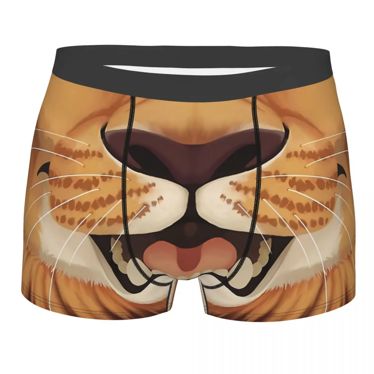 

Male Lion Maw Man's Boxer Briefs Cartoon Mouth Highly Breathable Underpants Top Quality Print Shorts Gift Idea