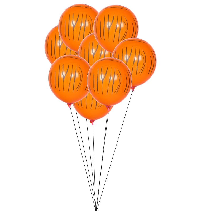 Jungle Animal Balloons Cartoon Leopard Footprint Cow Latex ballons Farm Theme Happy Birthday Party Decor Kids Boys Girls Balon |