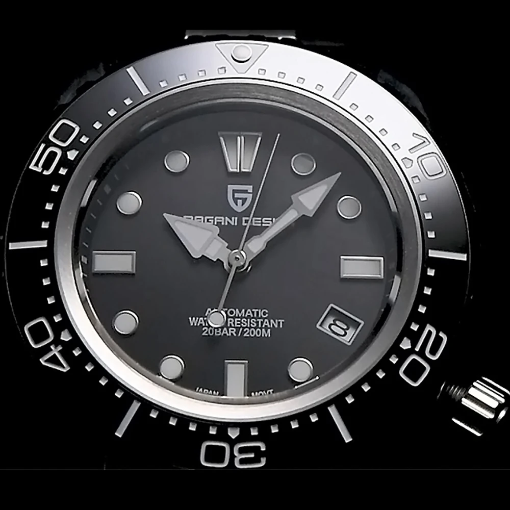 

PAGANI DESIGN Diving Mens Watches Luxury NH35 Automatic Watch For Men Mechanical Wristwatch 20Bar Waterproof Ceramic Bezel Clock