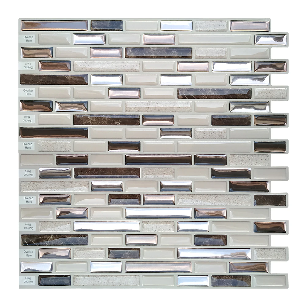 

Home Decor Vinyl Self-Adhesive Mosaic Kitchen Backsplash Tile Sticker