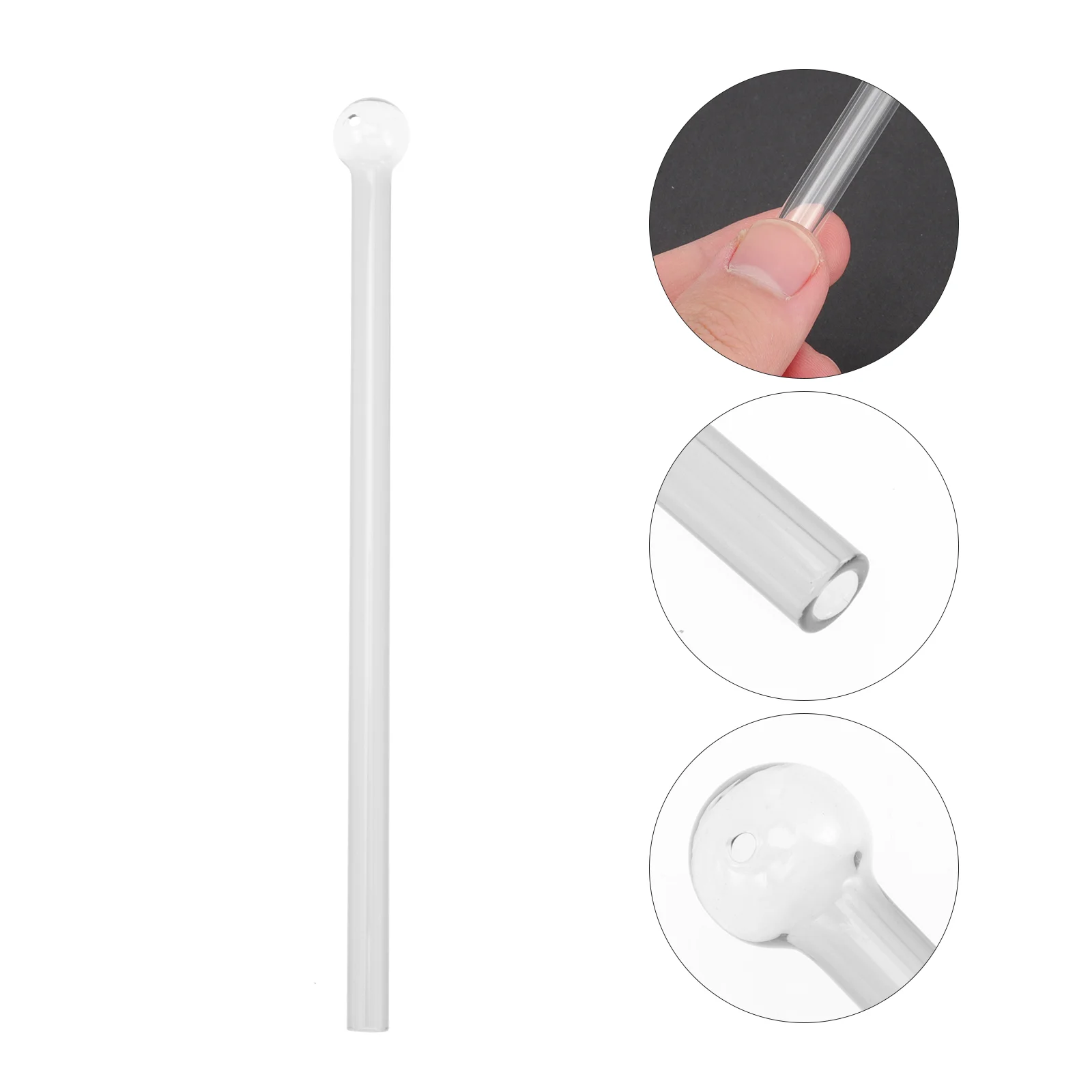 

6pcs Glass Oil Lamp Burner Oil Burner Glass Pipe Oil Lamp Accessory