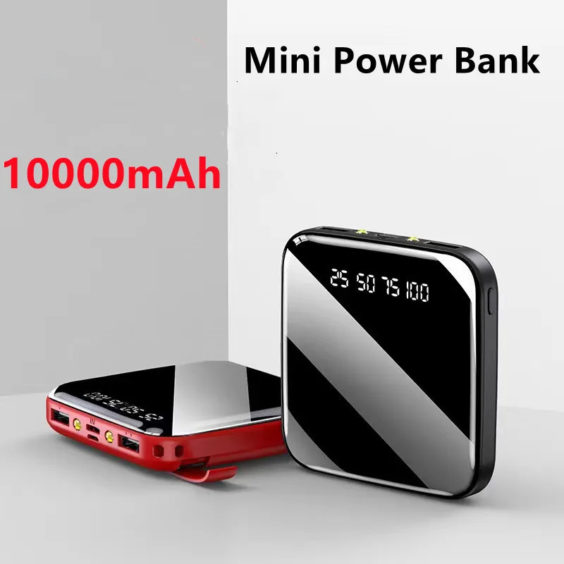 

10000mAh Mini Power Bank Mobile Phone Electronic Equipment External Battery Digital Display Power Supply For Huawei Apple Samsun