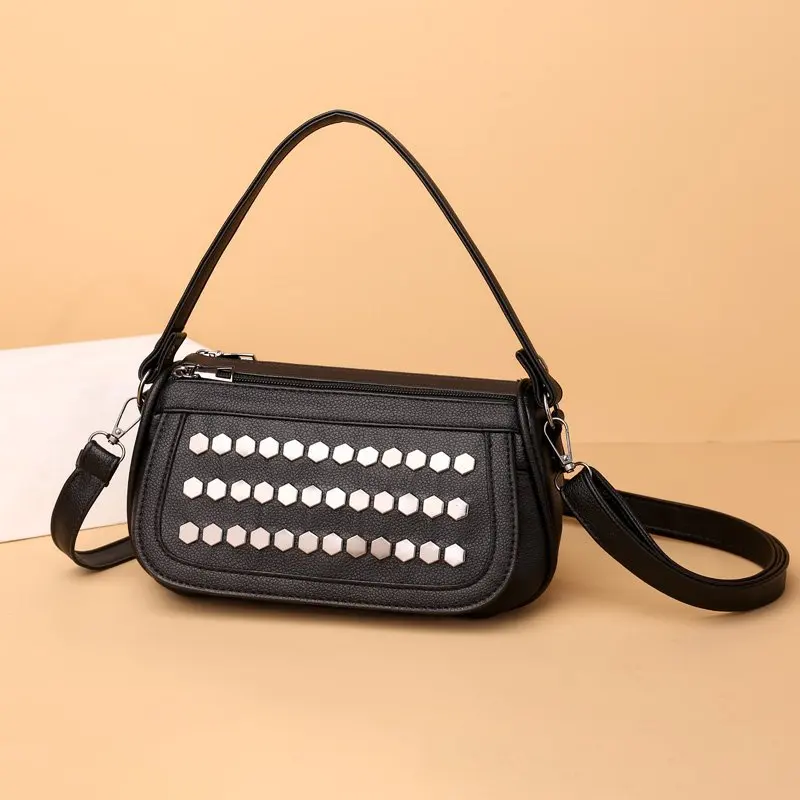 

Vintage Brand Rivet Designer Messenger Bag Women Bag
