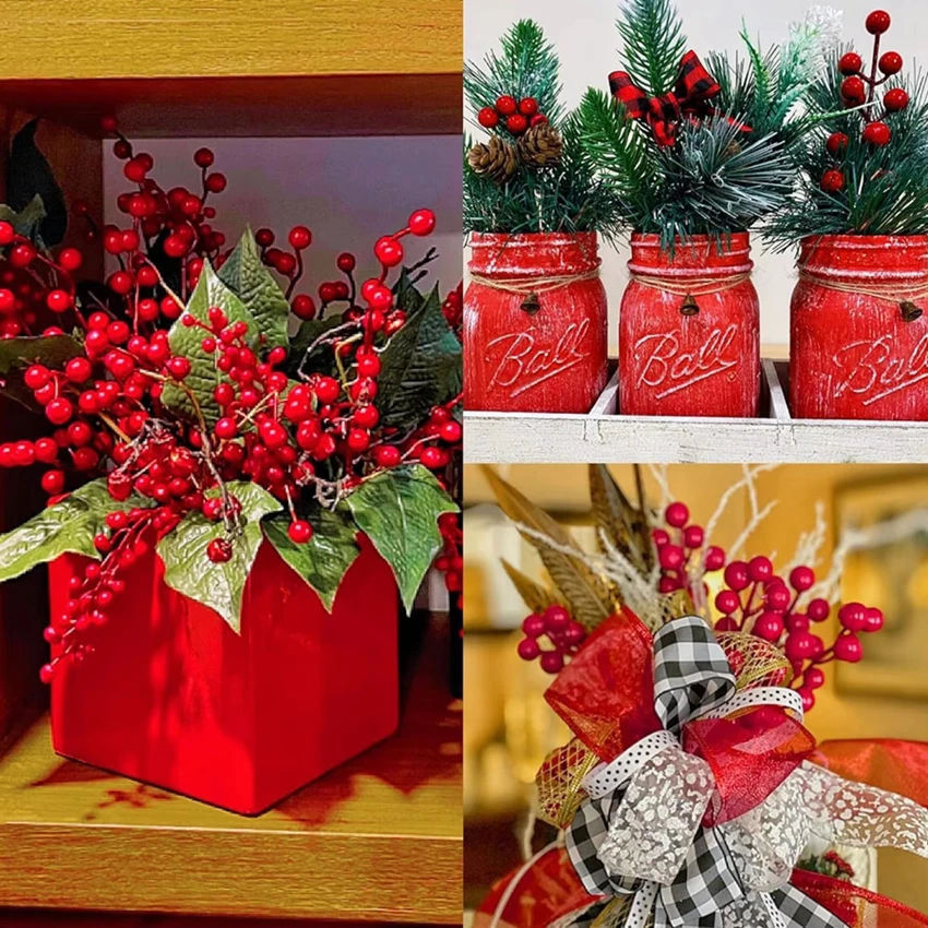 Искусственное растение Ilex красное