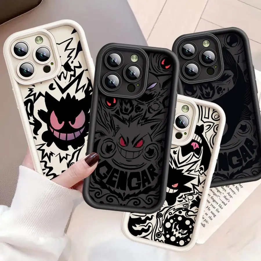 Чехол P-okemon Gengar для телефона Samsung Galaxy A12 A22 A32 A34 A13 A14 5G A33 A23 A24 4G противоударный мягкий