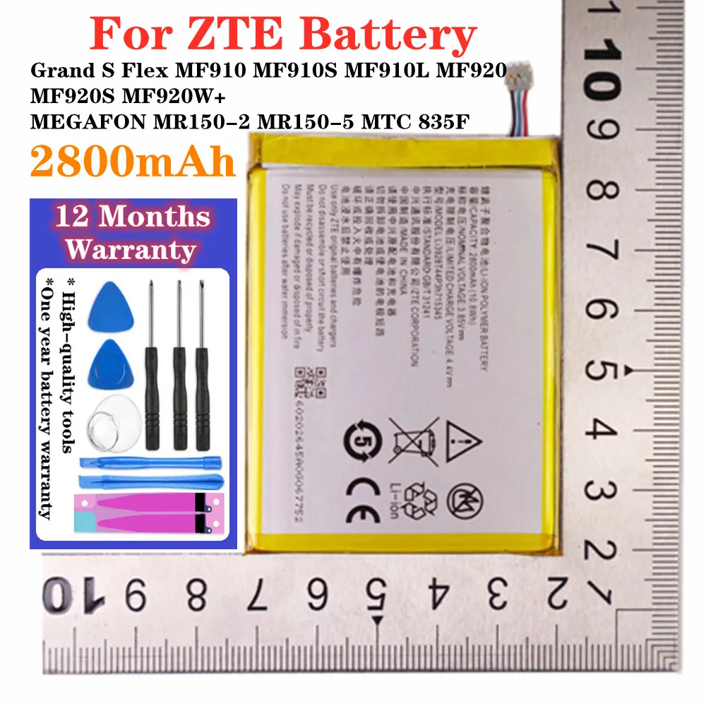 

Аккумулятор LI3820T43P3h715345 2800 мАч для ZTE Grand S Flex MF910 MF910S MF910L MF920 MF920S MF920W + МегаФон