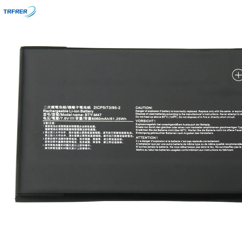 BTY-M47 Аккумулятор для ноутбука MSI MS-14A1 MS-14A3 GS40 6QE GS43 GS43VR 7 6 V 61.25WH 8060MAH
