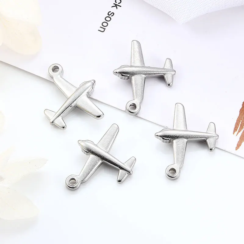 

Шармы для самолета из нержавеющей стали, Подвески для изготовления украшений «сделай сам», 5 шт./Лот, ожерелье, браслет, браслеты, ремесла
