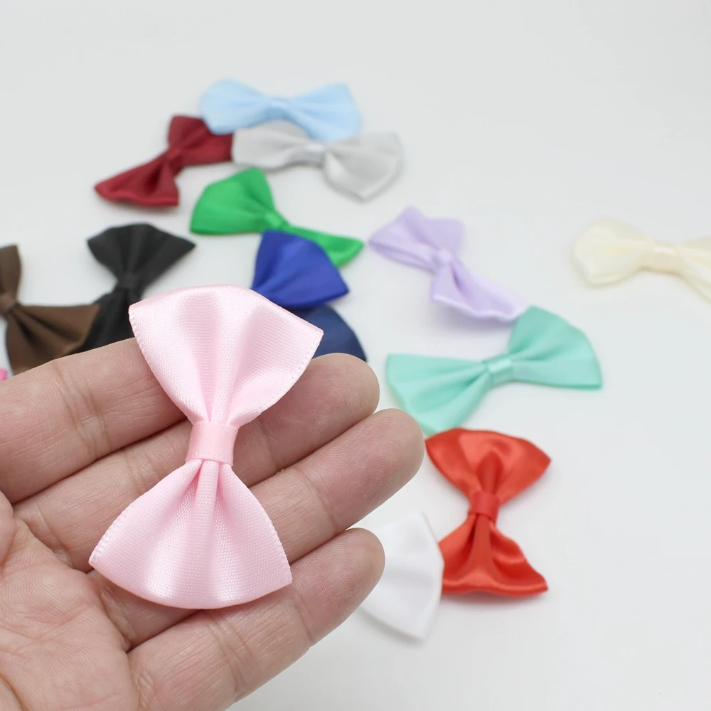 

20 or 50pcs/lot 40mm-60mm Bows Girls Boutique Craft Wedding mbellishment DIY Bowties Hair Clips Pets Hair Bow Crafts Decor