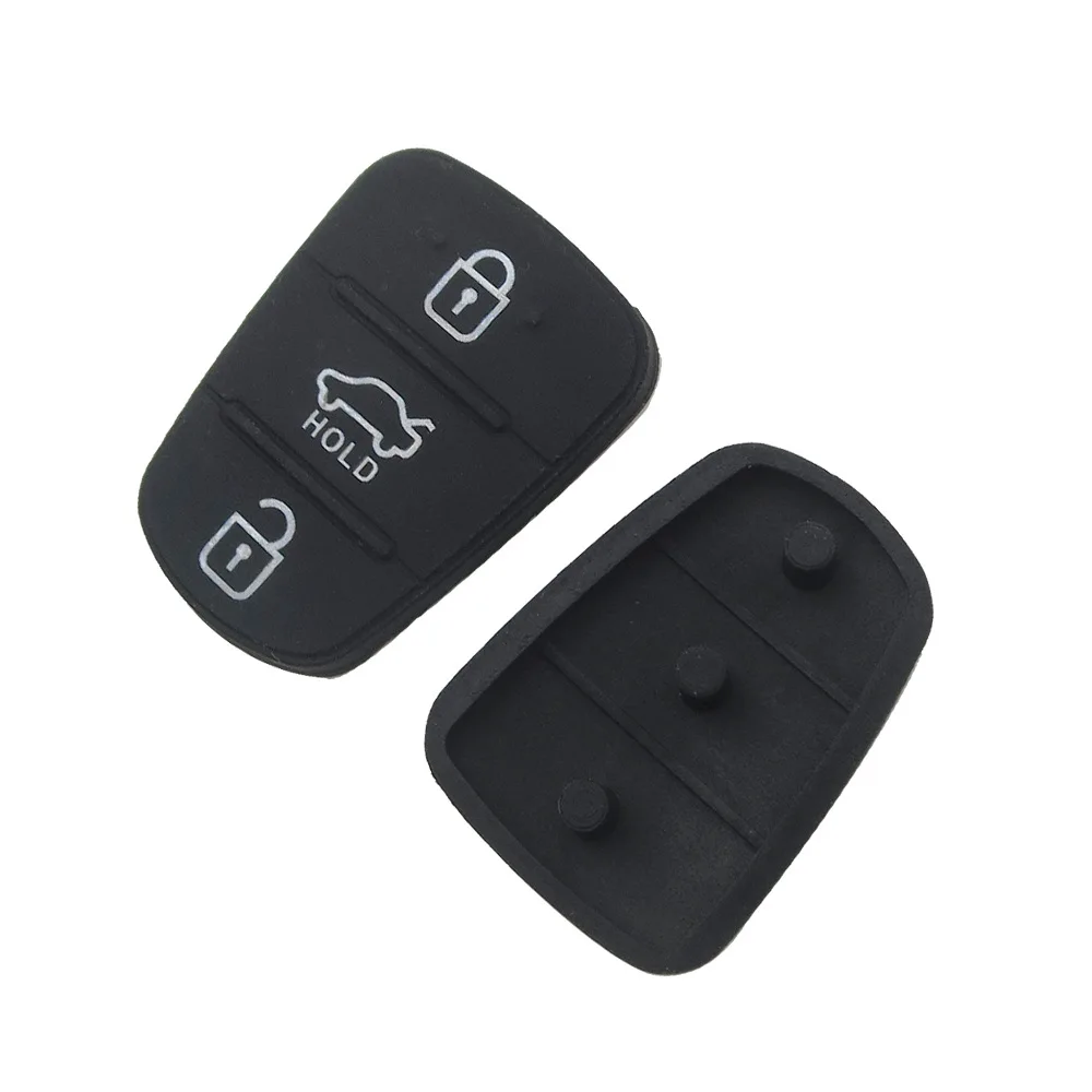 

100/50/20/10pcs 3 Button Remote Key Fob Case Rubber Pad Flip Key Shell For Hyundai i20 i30 Kia Solaris Rio Sorento Sportage Ceed