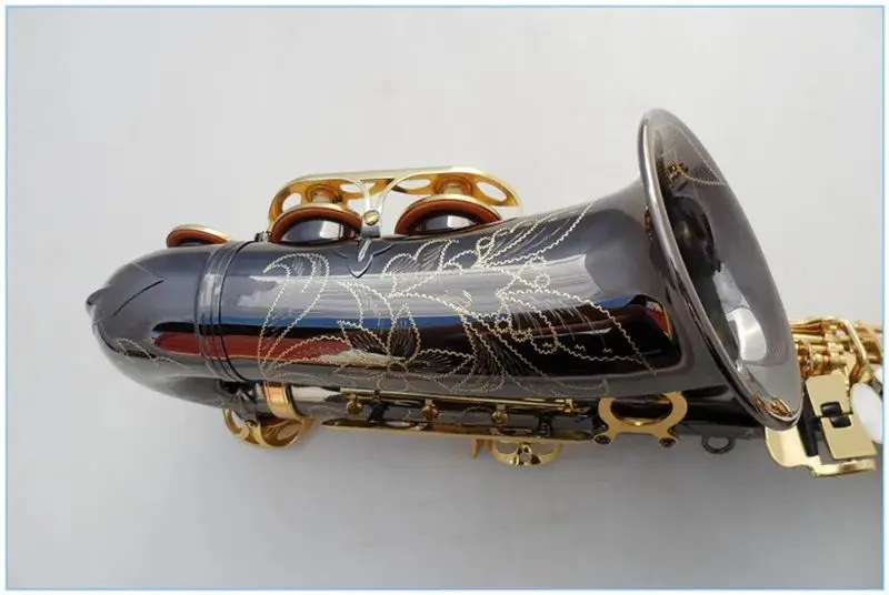 

2020 Best quality Alto saxophone black nickel Gold E-Flat music brass case . Reed. Mouthpiece Free shipping
