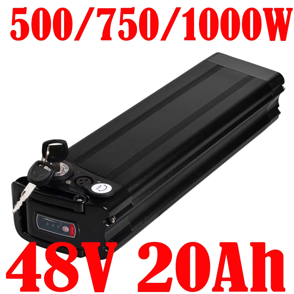 

ebike 48V 10Ah 12Ah 13Ah 15Ah 18Ah 20Ah Silver Fish lithium-ion Battery For 500W 750W 1000W Electric Bike Bicycle Accu Akku