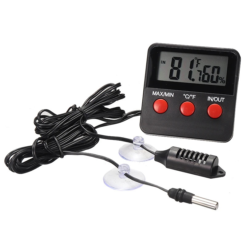 digital thermometer hygrometer with remote indooroutdoor temperature humidity sensor electronic measuring monitor free global shipping
