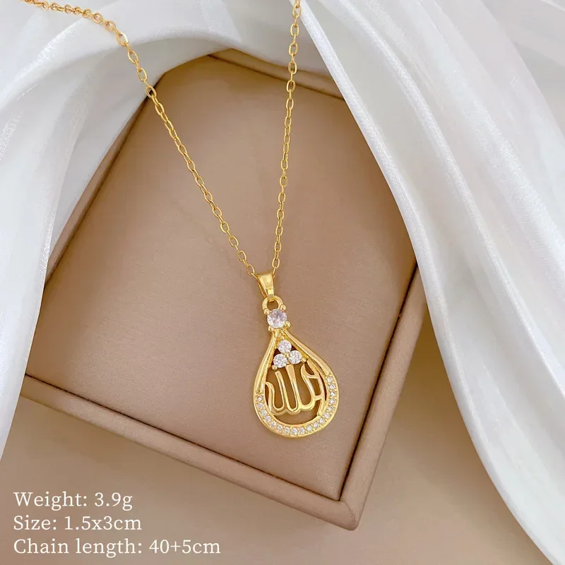 Модное ожерелье с подвеской в виде капли воды из циркония для женщин и девушек