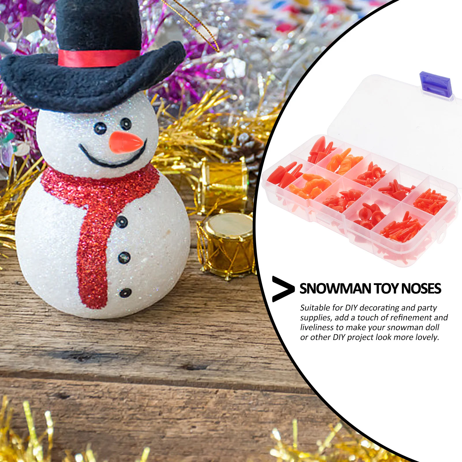 Пластиковая булавка в виде носа снеговика рождественское украшение сделай сам