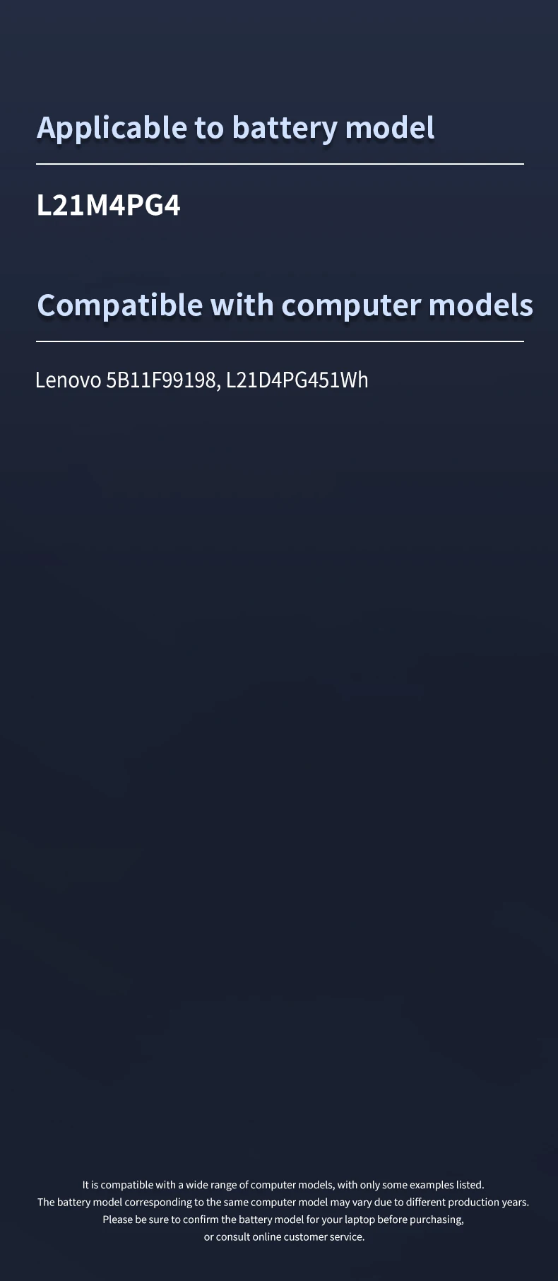Фото L21M4PG4 66Wh Сменная батарея повышенной емкости для ноутбуков Lenovo IdeaPad Flex 5 Chromebook 14IAU7 / 14IRU7 / 14IAU №4