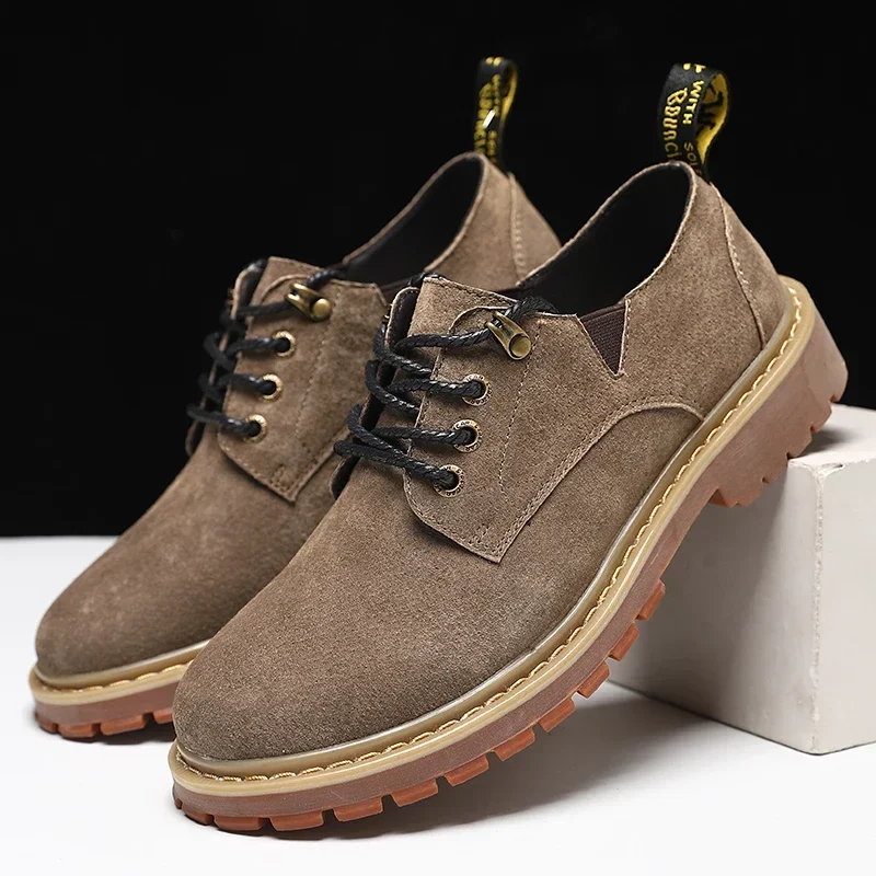

2023 New Men's Popular Trend Four Seasons Suede Outdoor Oversized Business Leisure Safety Work Wear Shoes Flat Bottom Discount