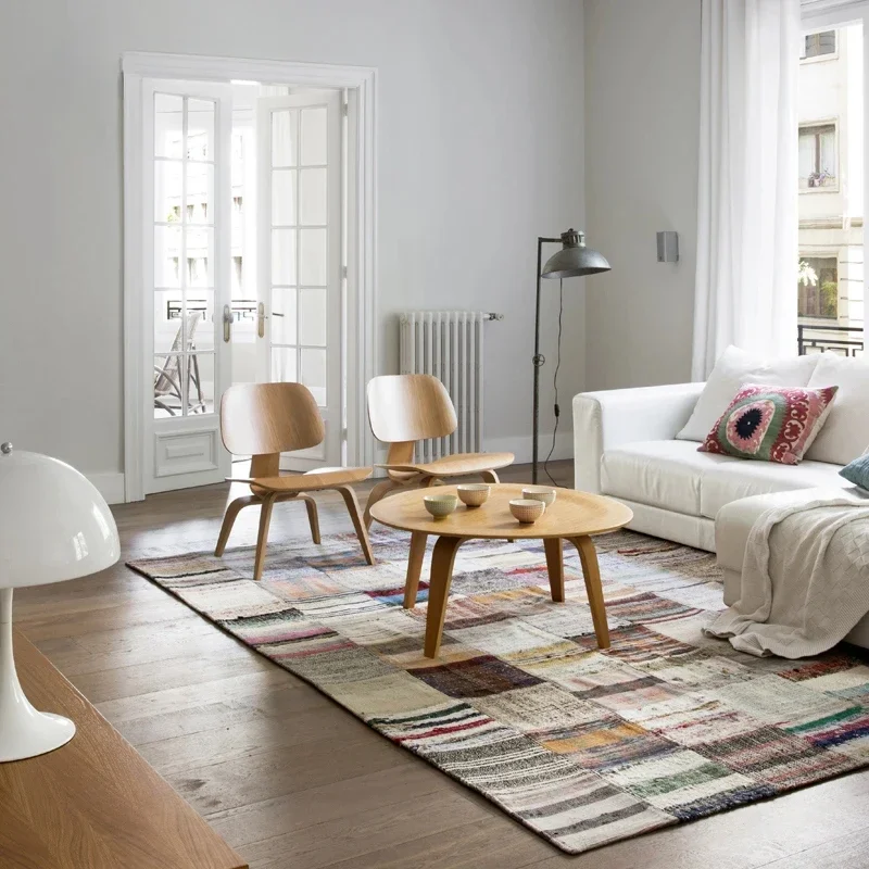 Стул для отдыха в японском стиле современное фанерное кресло деревянные ножки