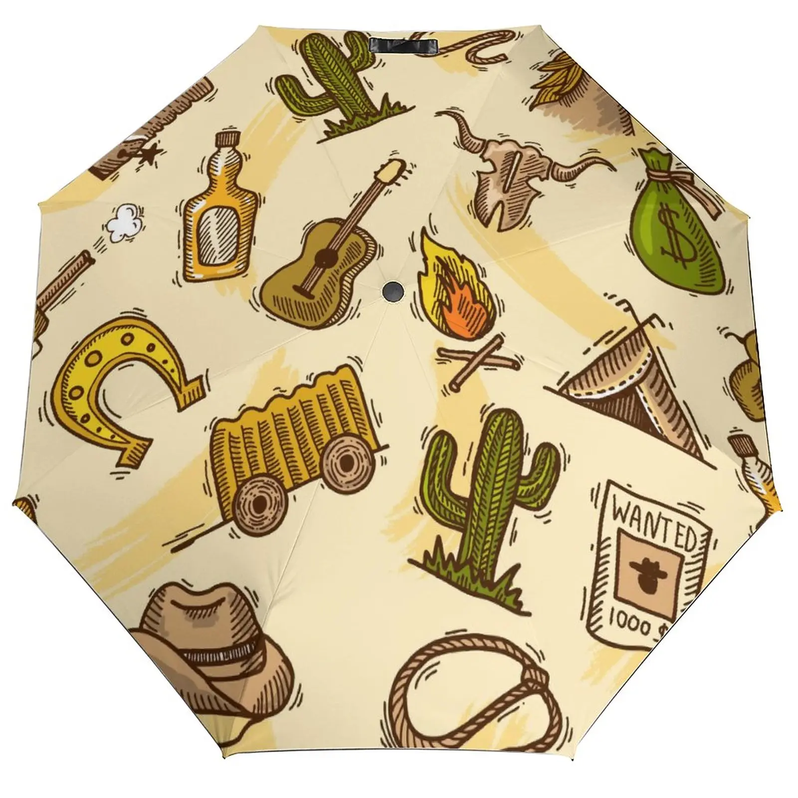 

Автоматический складной ковбойский Зонт с защитой от ветра и КАКТУСОМ