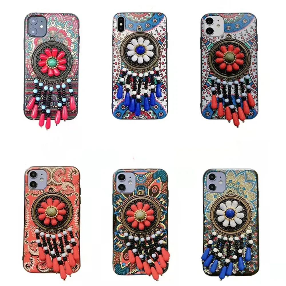 

Vintage National Style Fringe Protective Case iPhone 14 Apple 13pro/12/11/xr Fashion Personalized Mobile Phone Soft Shell