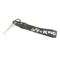 jdm car keychain textile thermal transfer key ring buckle lanyard for drift king lexus nissan honda mazda isuzu auto accessories