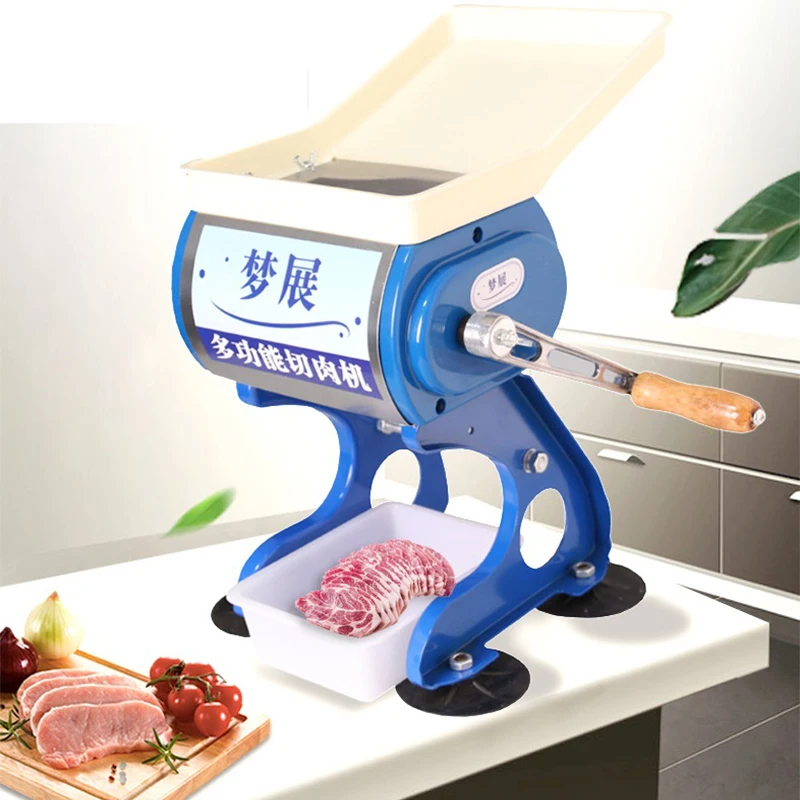 Manual Beef Sausages Meat Slicer Mincer Cutter Machine Hand Operated