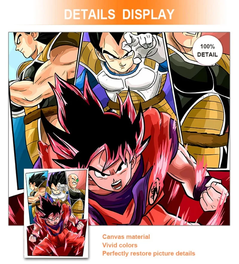 Аниме-постер Драконий жемчуг на холсте Аниме Супер Вегета солнце Гоку висячая