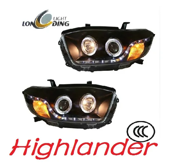 Автомобильный бампер фонарь для Toyota фара highlander 2008 ~ Y аксессуары автомобиля HID xenon