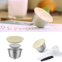 steel espresso coffee filter cup coffee capsule refillable capsule milk foam capsules reusable pods for dolce gusto