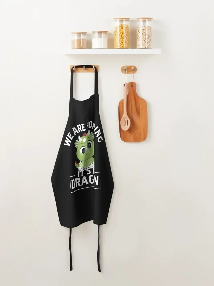 Мы hoping his a Dragon Baby Объявление Забавная идея подарка для беременности Фартук