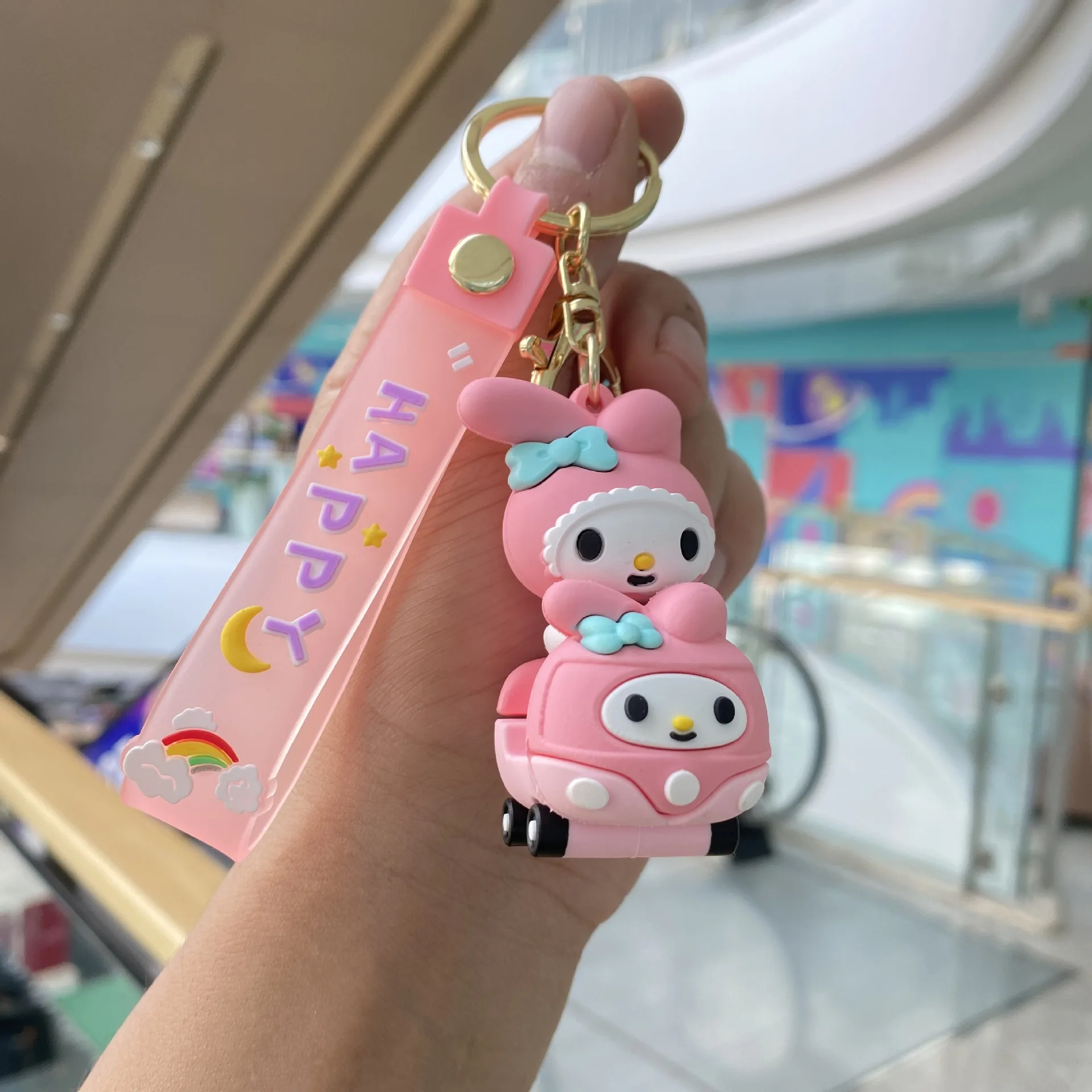 Sanrio мультфильм карта серия брелок Kawaii Kuromi Cinnamoroll ПВХ Модель игрушка