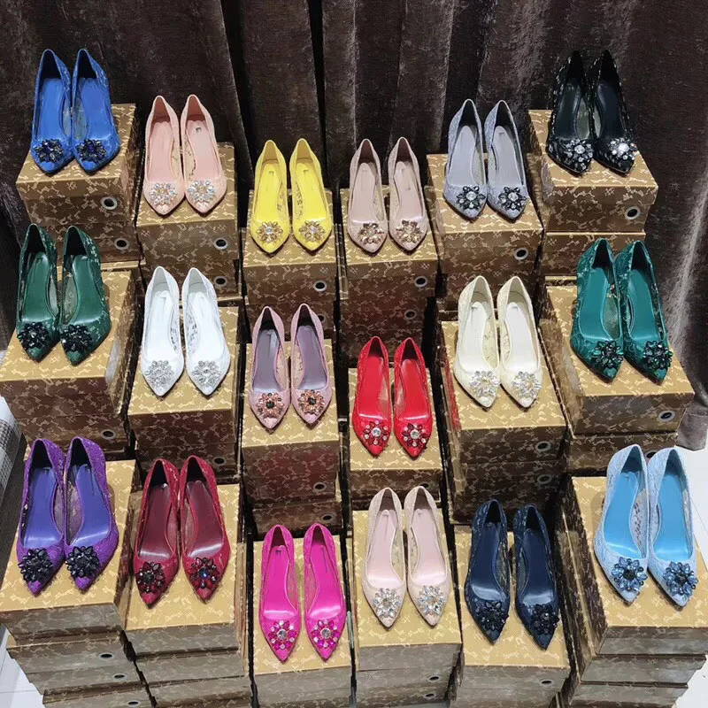 

2022 кружевные заостренные высокие каблуки, сетчатые дышащие сандалии на шпильках, плоская черная Свадебная обувь