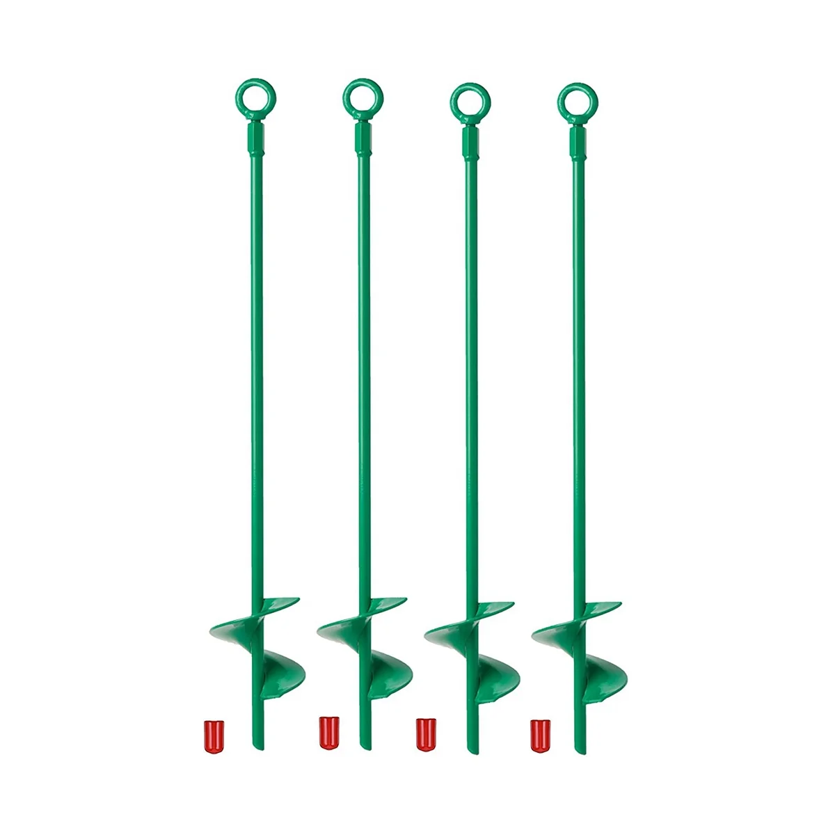 18in Ground Anchors Kit,Helix Earth Ground Anchor,Heavy Duty Shed Anchor Hook for Camping Tent,Canopies,Swing Sets,4Pcs