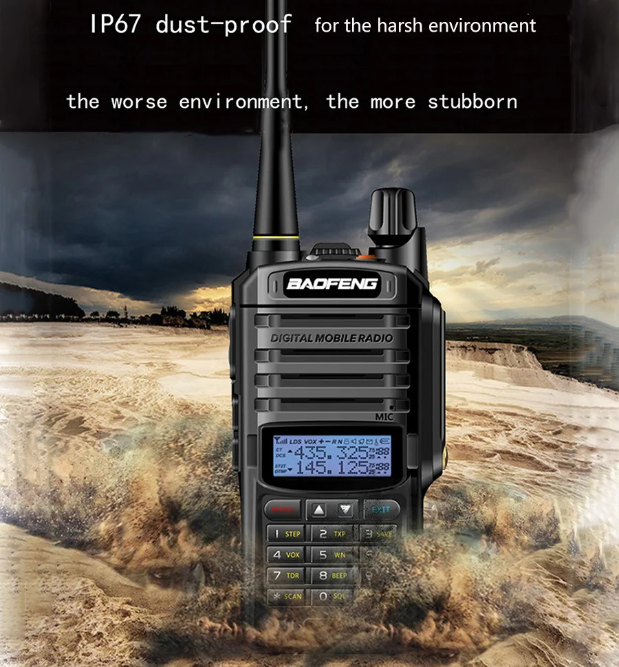 Baofeng UV-9R PLUS Waterproof Walkie-talkie 20W High-power UV Dual-segment Outdoor Go on Road Trip Handheld Phone