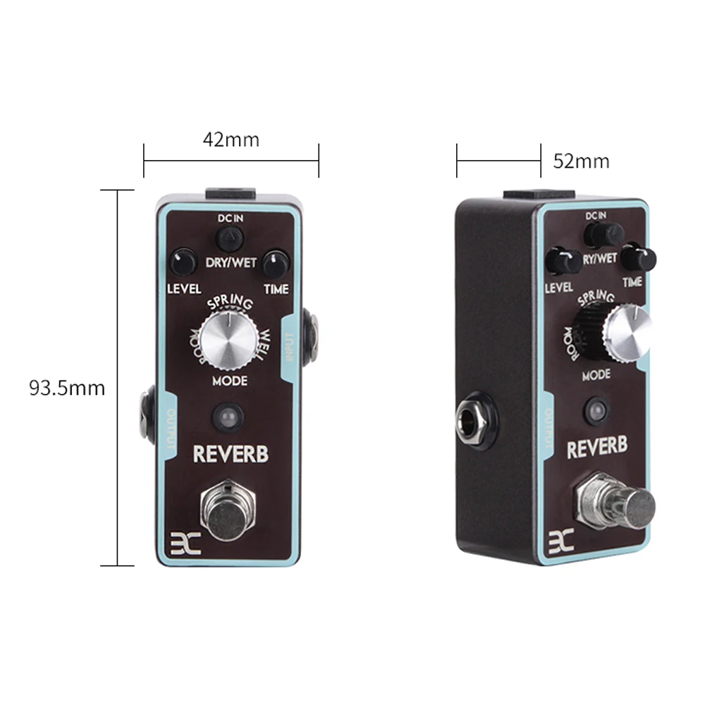 ENO Reverb Guitar Effect Pedal 3 Tones Spring/Hall/Deep Well WET/DRY Adjustable Electric Parts &amp Accessories