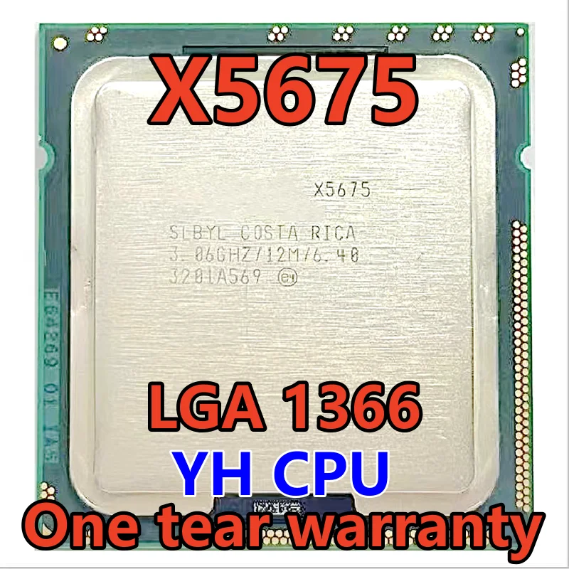 

X5675 SLBYL 3.0 GHz Six-Core Twelve-Thread CPU Processor 12M 95W LGA 1366