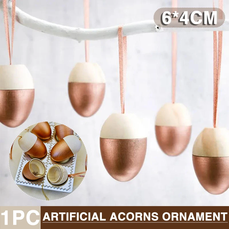 

Деревянные искусственные желуди, орнамент, маленький искусственный желудь, подвесная Подвеска для рождественской елки, поделки «сделай са...