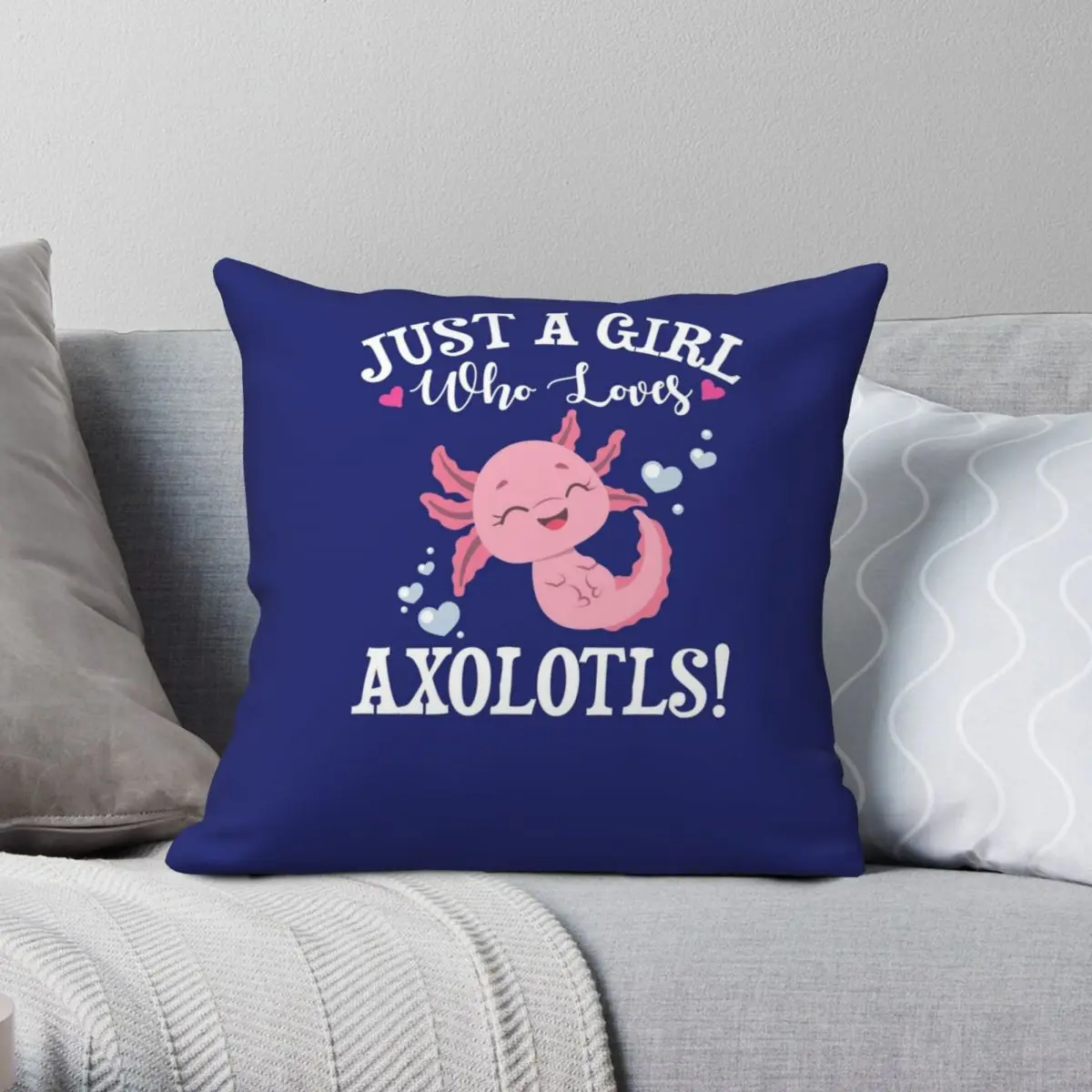

Axolotl квадратный чехол для подушки из полиэстера и льна с бархатным узором на молнии, декоративный чехол для подушки, чехол для дивана