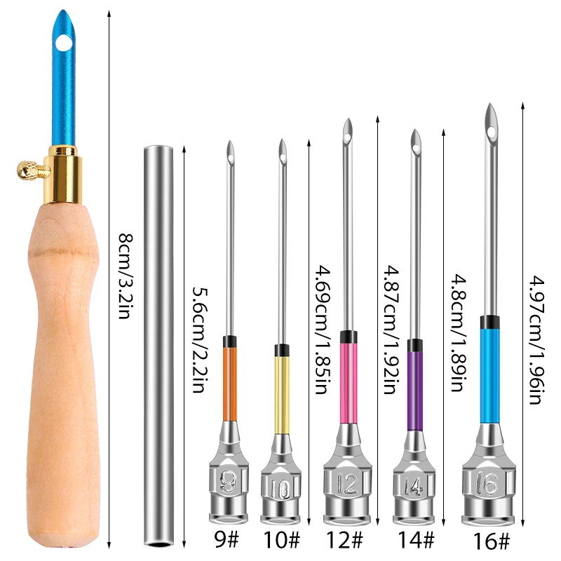 RORGETO 8шт/набор Штопальные Иглы с Деревянными Ручками Для Вышивки Крестом Инструменты Для Вязания Крючком Рукоделие Рукоделие Шитье.